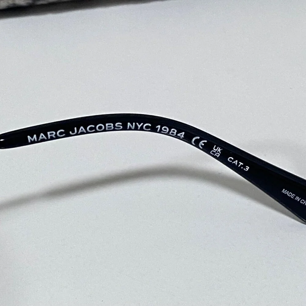 NEW Marc Jacobs Gold Frame Oversized Sunglasses Gradient Lens